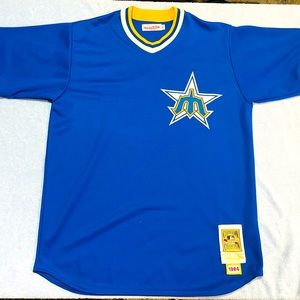 SEATTLE MARINERS Batting Jersey Mitchell & Ness Size 46